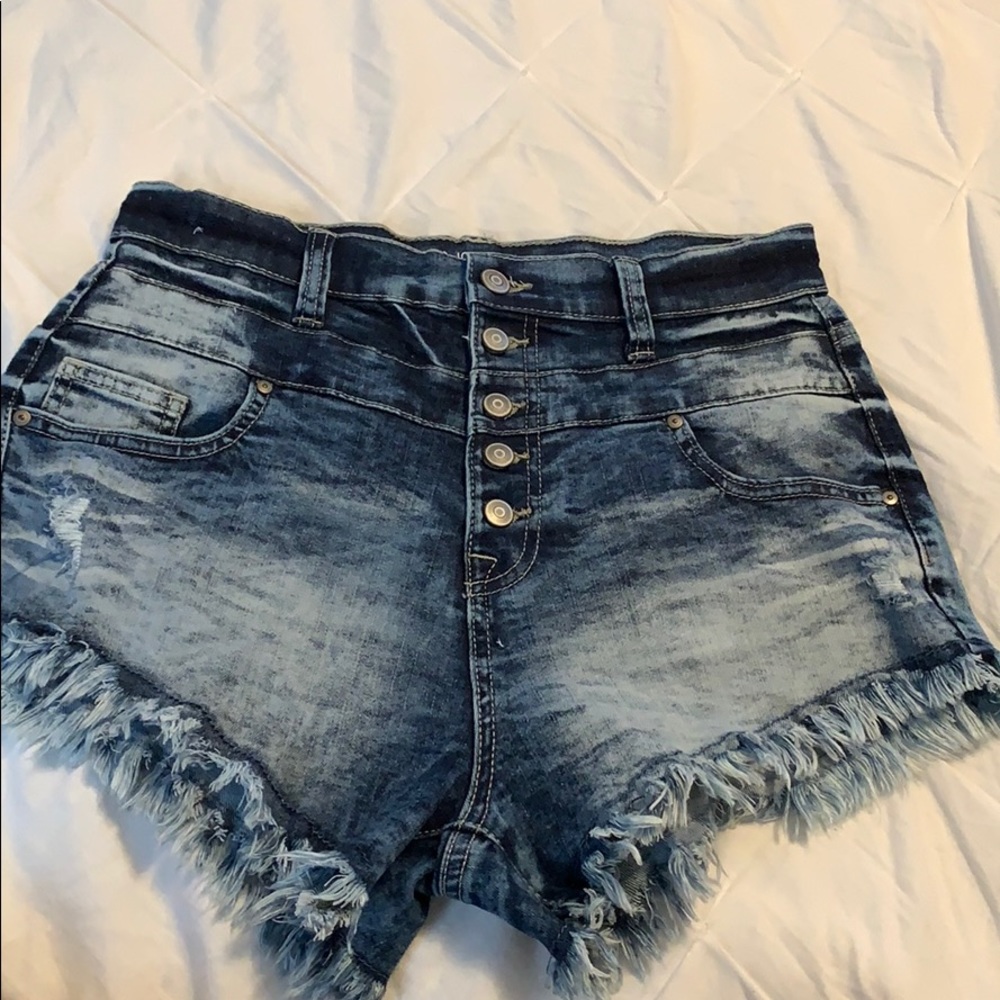 High Rise Jean Shorts